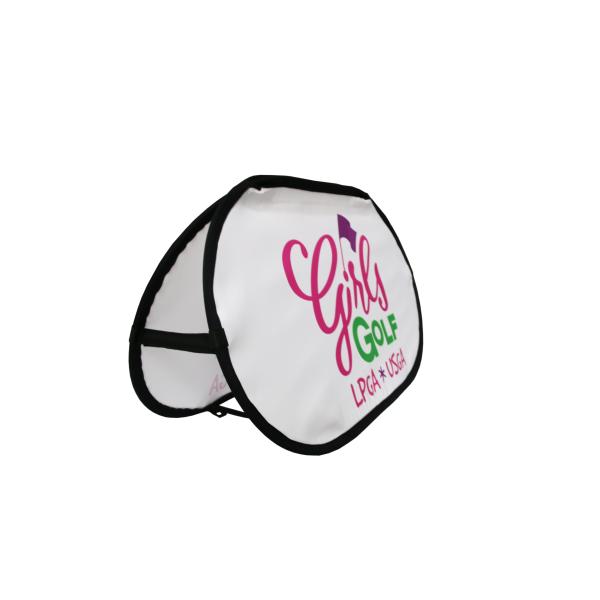 Folding Horizontal Advertising Banner Stands Pop Out Type Fiberglass Material