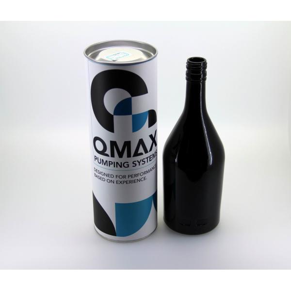 CMYK Printing Kraft Paper Cans Packaging With Silver Tinplate Lids For Wine