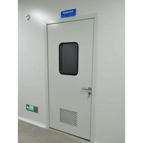 Thermal Insulation Steel Cleanroom Swing Door Single Modular Hospital Security Doors