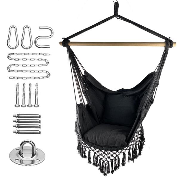 Polyester Cotton Hanging Rope Swing Hammock