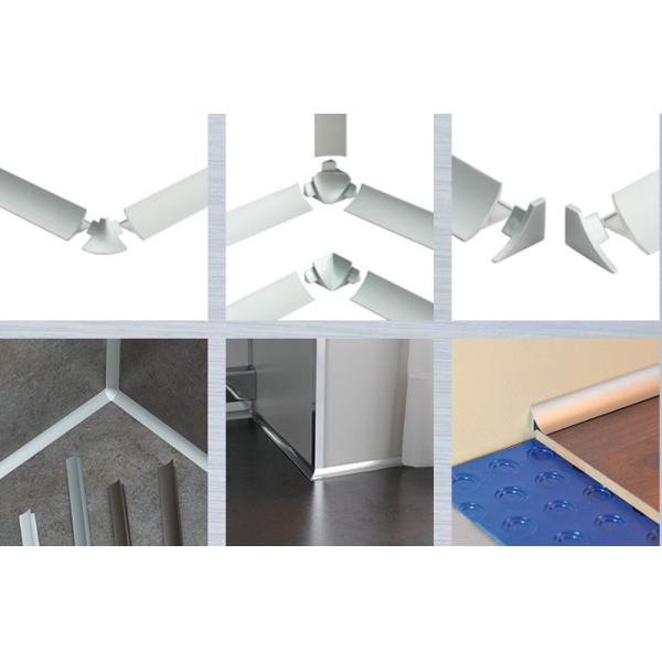 Aluminium Metal Square Edge Tile Trim Anodized Bathroom Tile Edge Trim