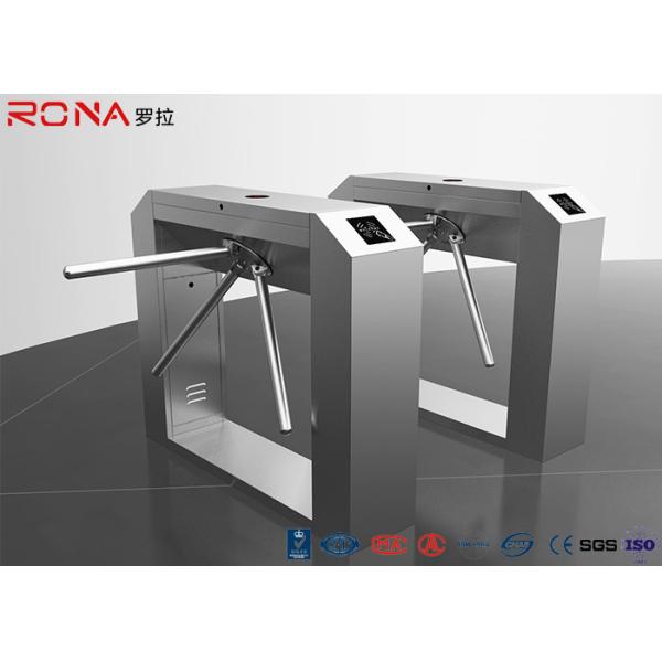 Rfid Access Control Tripod Turnstile Gate Single / Bi - Direction Communication Interface