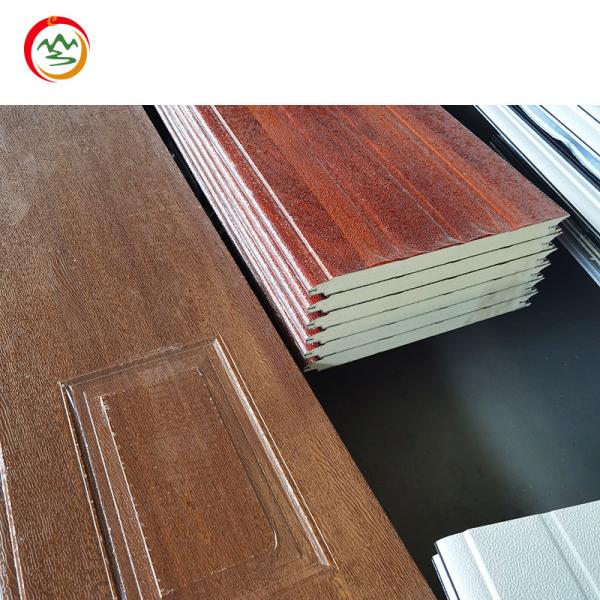 Modern Steel Thermal Insulation Door Panel Sectional Garage Doors Walnut Factory Direct Supply Cheap Price Automatic Hotels