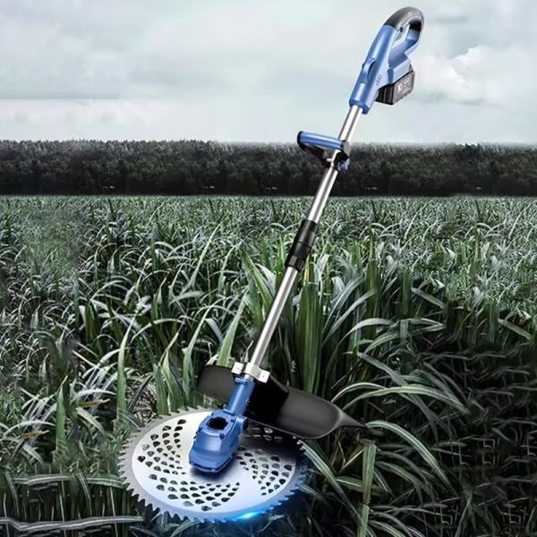21V Rechargeable Grass Trimmer Cordless Grass Cutter Machine Household Small Weeder Battery Powered Electric Lawn Mower
