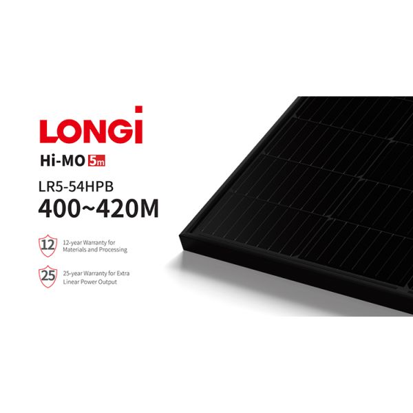108 Half Cell Longi Solar Panel Mono Black Solar Panels 400W 405W 410W 415W 420W