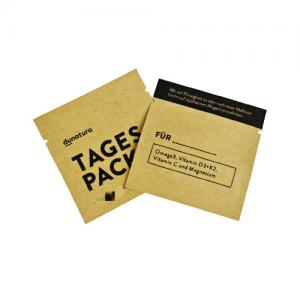  Custom Printed Coffee Loose Tea Sample Sachets 8x8cm Kraft Paper Bag Recyclable Kraft Paper Bag Customized Manufactures