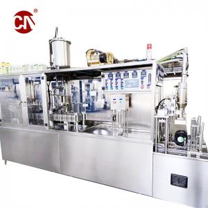 China Pneumatic Lifting Aseptic Gable Box Filling Machine for Milk Carton Packing Container on sale
