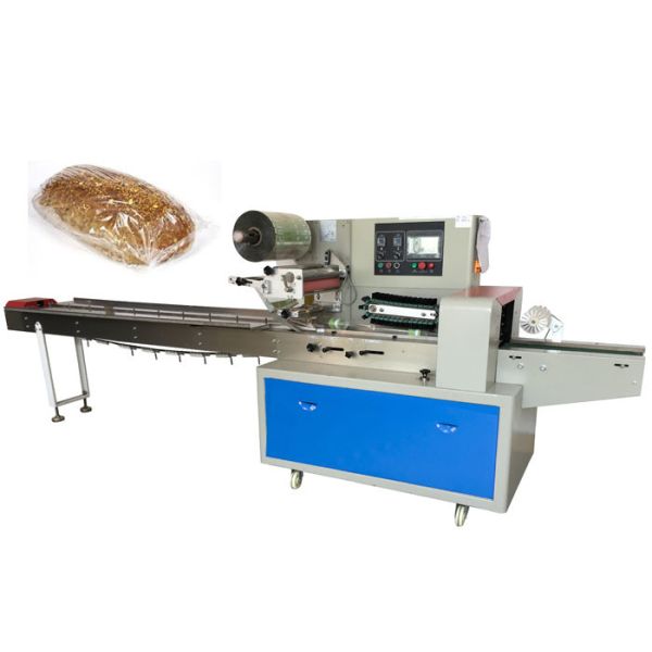 Pita Bread Bakery Biscuit Packing Machine , Pillow Sealing Packing Machine