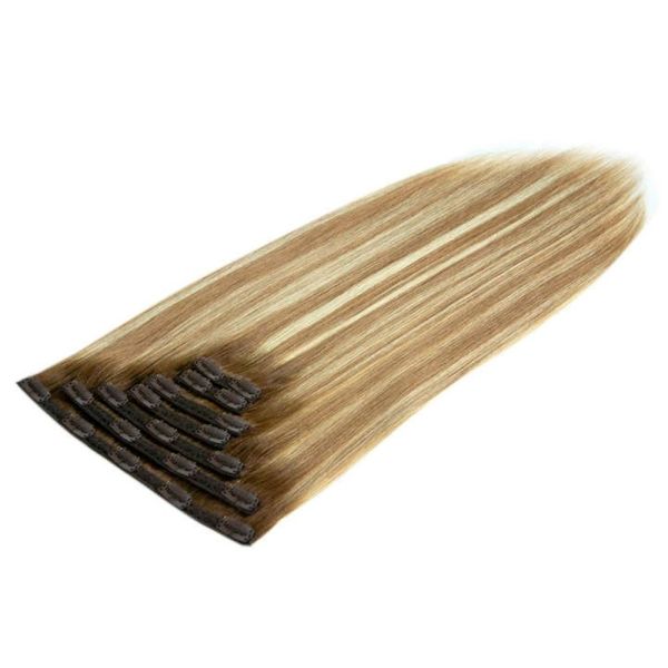 Remy Hair Thick Clip Ins 100% Human Hair Extensiones Cabello Natural Cliphair