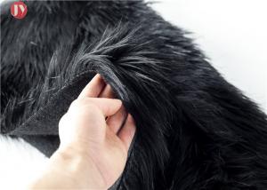 silk black acrylic plush knitted fake fur fabric for garments