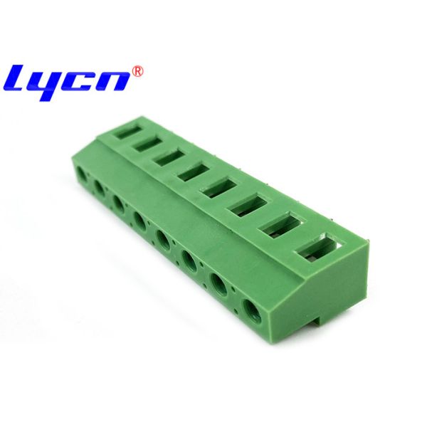 5 - 6mm Length Single Row Terminal Block 7.62mm PA66 Horizontal Line