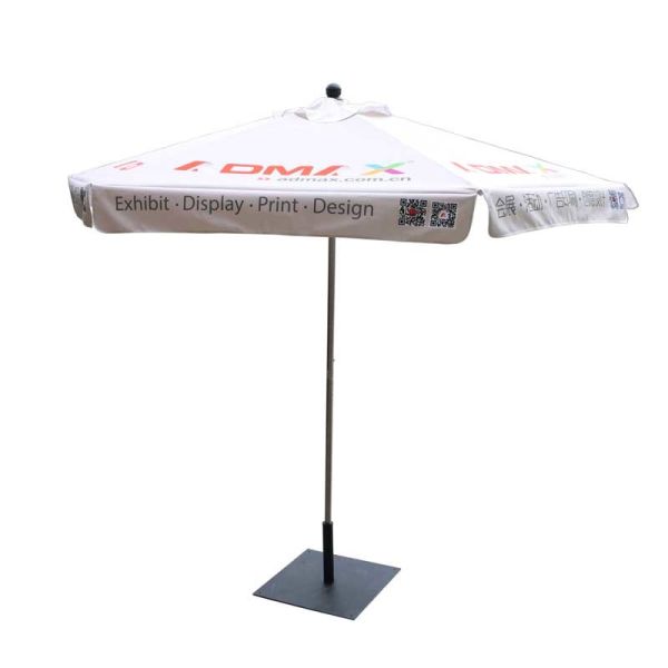 Logo Printed Advertising Beach Umbrellas Aluminum Stainless Steel Pole