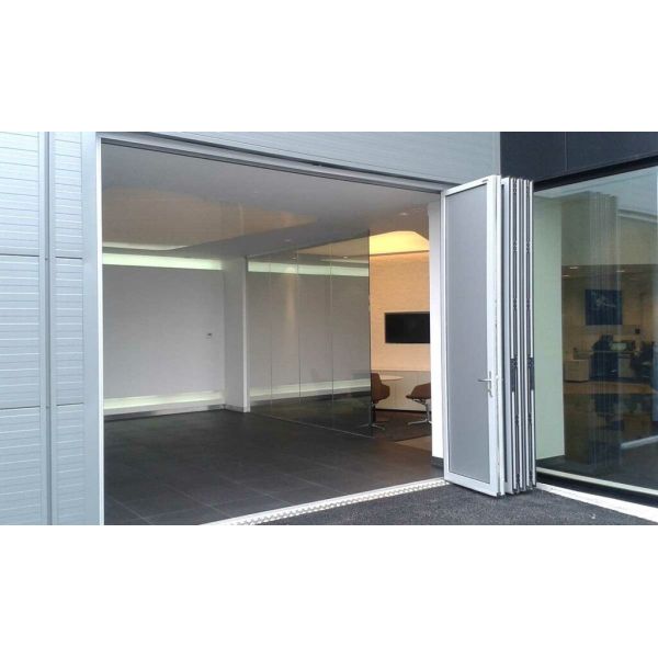 Security Aluminum Folding Doors Manual / Automatic Open For Commercial Use