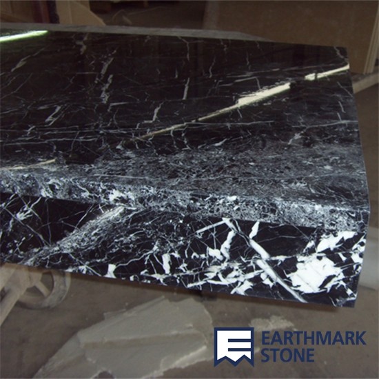 Nero Marquina Black Marble Kitchen Countertops