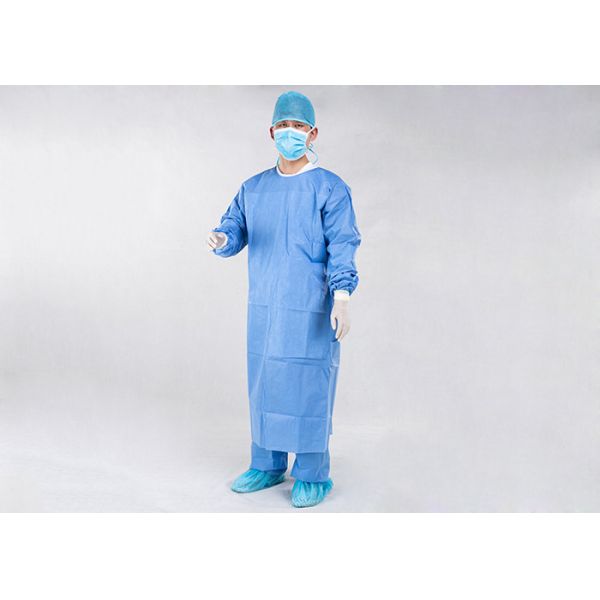 Reinforced Blue SMS Disposable Surgical Gown