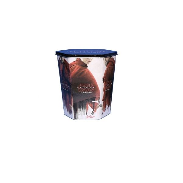 DADI Hexagonal Popcorn Factory Tins 130oz Holiday Tins of Tinplate Metal Popcorn Bucket