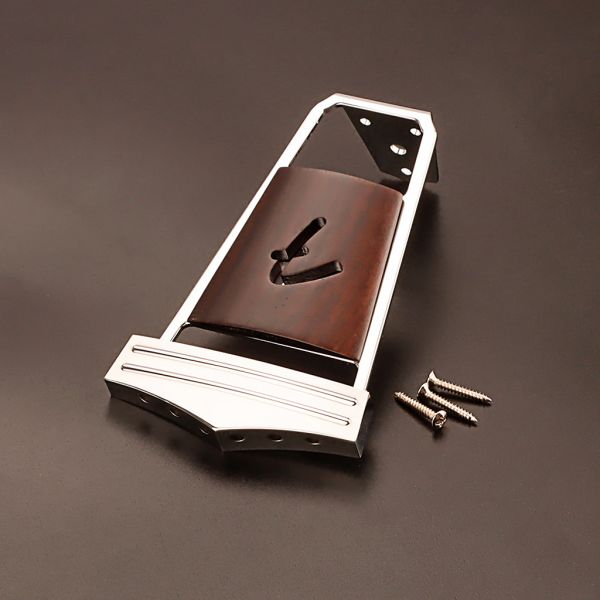 6 Strings Vintage Jazz Guitar Bridge Tailpiece For Electric Guitar Replacement Parts Metal Rosewood With Mounting Screws