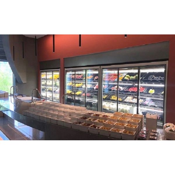 Upright Supermarket Commercial Cooler Glass Doors 4/5 Door Remote Type