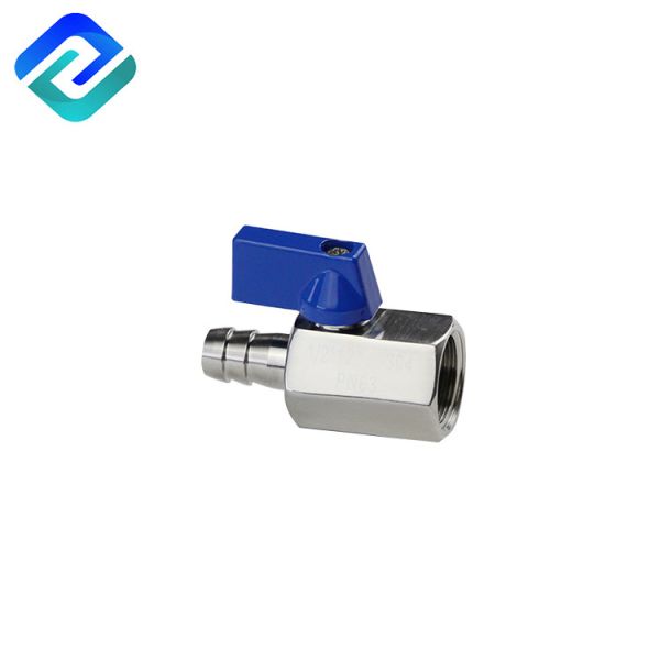 1000psi SS Mini Ball Valve Male Female 12mm ISO Hose Bar