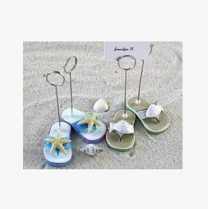  New creative promotion gift product wedding gift resin Beach shoes business card holder Manufactures