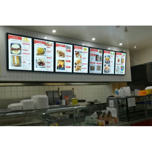 Restaurant Menu 6063 Aluminum Magnetic LED Light Box easy install and easy change graphics long life 1 set 5 units