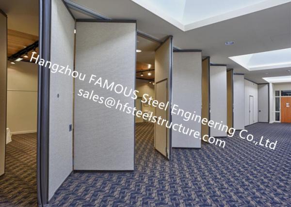 Quality PVC Panel Folding Doors Soundproof Sliding Accordion Partition Doors For Conference Room for sale