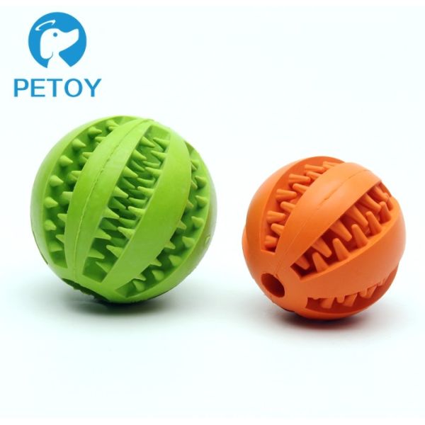 Hard Rubber Chew Toys Ball Dog Treat Chew Toys For Dog Teeth Cleaning