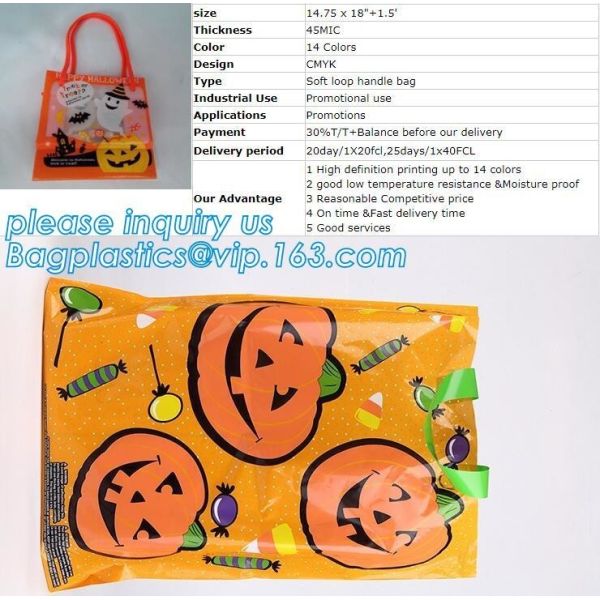 Halloween Tote Bag Kids Pumpkin Bat Ghost Spider Gift Bags Halloween Props Children Toys Trick Treat Candy Bag bagease