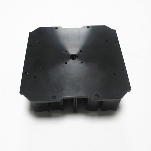 Black Anodizing Cold Forging Heat Sink For LED Lighting Width 150mm