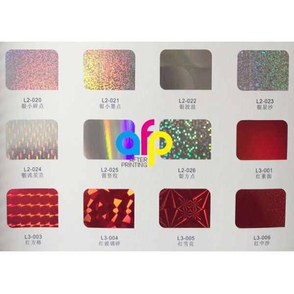Various Patterns Laser Holographic Film , 16 Micron Cardboard Hot Stamping Film