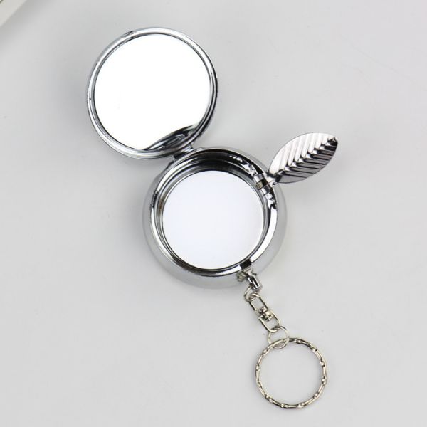 Portable Custom Round Ashtray Keychain Creative Stainless Steel