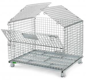  Q235 Steel Stackable Wire Mesh Cages Heavy Duty Warehouse Manufactures