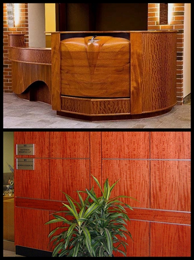 Makore Fancy Plywood Board Veneer Sapele Mahogany Plywood Customized