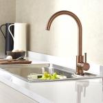 PVD Coating Copper Color Surface Kitchen Water Faucet For Sink Stainless Steel
