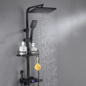  Wall Mounted Bathroom Shower Tap Set Digital Thermostatic Shower Faucet Set Manufactures
