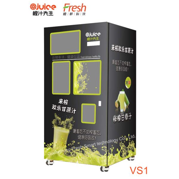 Freshly Squeezed fresh sugar cane Juice jinger juice Squeezing Automatic Beverage Vending Machine colorful machine
