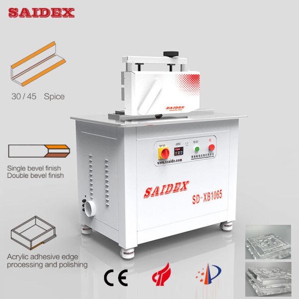 2.5kw 10A Electric Acrylic Trimming Machine Length 1000mm 250kg Small 45 Degree Beveling Rounded Edge Polishing Machine