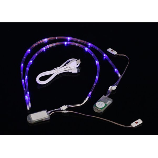 Full Color Rechargeable LED Light Strips For Shoes , Colored Led Light Strips
