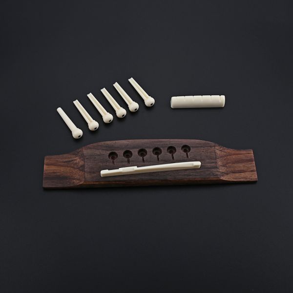 6 Pins Acoustic Electric Guitar Bridge 155.7*26*9.2MM Elegant Touch