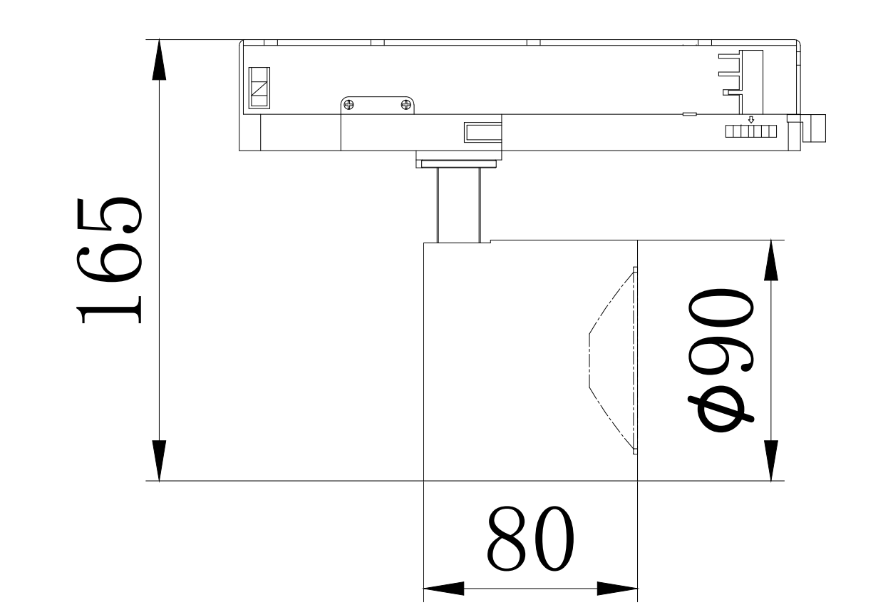 track ceiling lights 20W 2000LM 80Ra Flicker free IP44 AC220V Citizen Chip Power gear driver for commercial lighting
