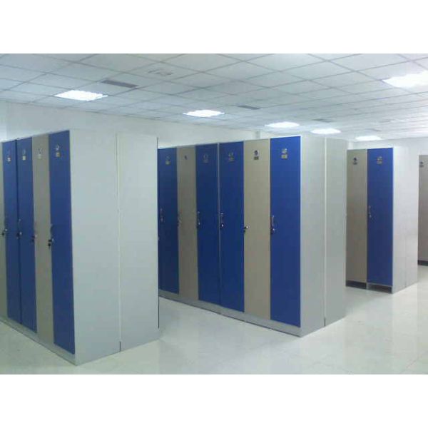 Single Tier Lockers PVC Material , Gray Cabinet Commercial Gym Lockers