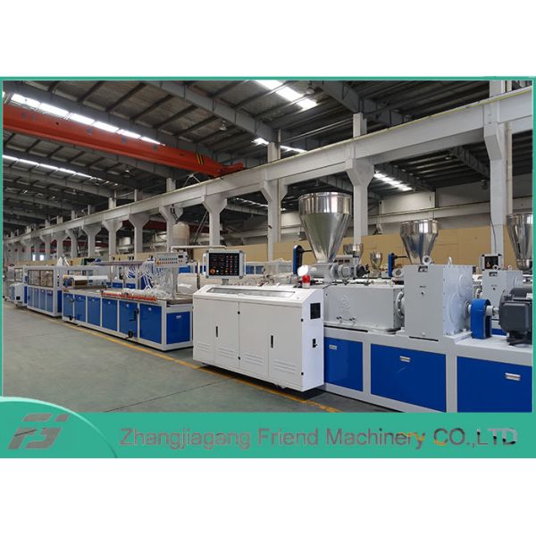 High Output Pvc Profile Extrusion Line , Pvc Door Manufacturing Machine SJSZ-80/156