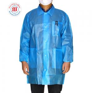  Non Woven Medical Long Sleeve Safety Chemical Suit Doctor Lab Gown Disposable Manufactures