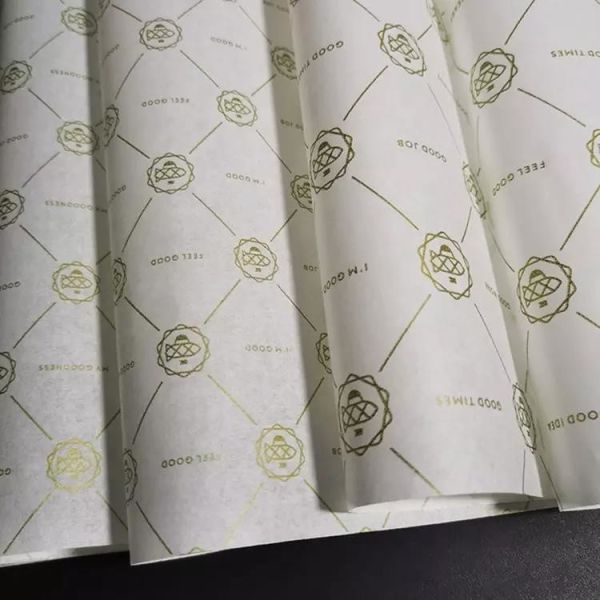 Gold Logo Acid Free Fancy Art Paper Greeting Card Offset Kraft Tissue Packaging Paper