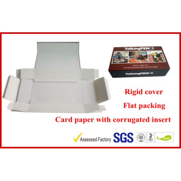 1000g Grey Rigid Board Folding Magnetic Gift Packaging Boxes , Offset Printed Pen Gift Packaging Boxes