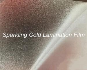  Semi Clear Sparkle Cold Lamination Film 0.5mm Glitter Cold Lamination Film Manufactures