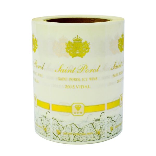 Gold Foil Hot Stamp Label Printing Self Adhesive Transparent Packaging Label Stickers