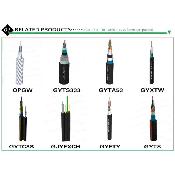 Overhead 12 24 144 Core Fiber Optic Cable G652D With Double Jacket