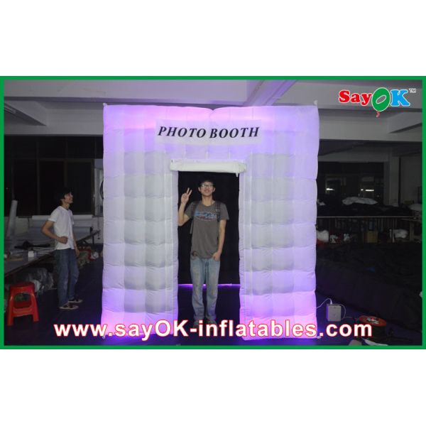 Inflatable Photo Booth Hire LED Photobooth Inflatable White Photo Booth Lighting Tent With 210 D Oxford Color