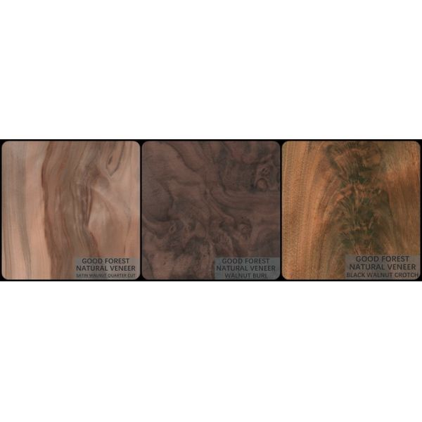 Grain Crotch Natural Wood Veneer Sheets Quarter Cut American Walnut